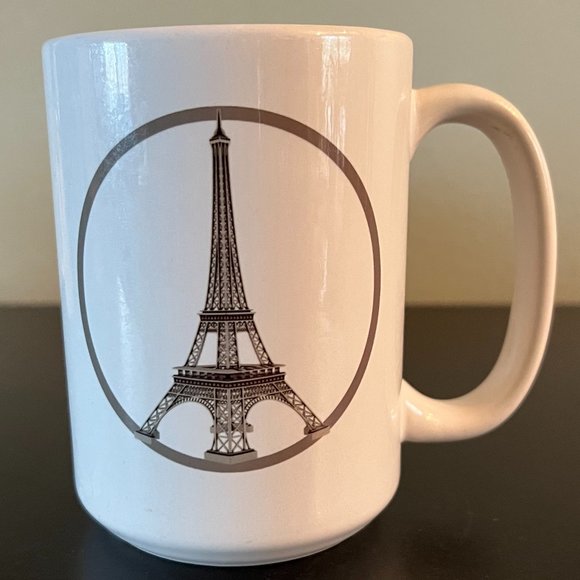 Eiffel Tower Paris France Porcelain Souvenir Mug ~ Olympic Games ~ Travel - Picture 1 of 4